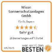 Wison Sonnenschutzanlagen Gmbh - werkenntdenBESTEN.de Qualitätssiegel