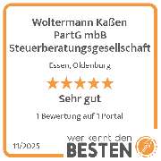 Woltermann Kaßen PartG mbB Steuerberatungsgesellschaft - werkenntdenBESTEN.de Qualitätssiegel