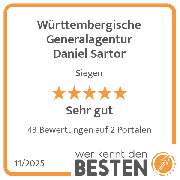 Württembergische Generalagentur Daniel Sartor - werkenntdenBESTEN.de Qualitätssiegel
