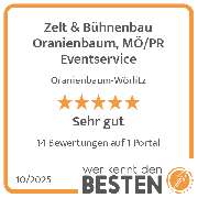 Zelt & Bühnenbau Oranienbaum, MÖ/PR Eventservice - werkenntdenBESTEN.de Qualitätssiegel