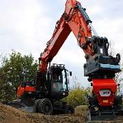 Doosan Mobilbagger mit 3D Baggerausrüstung